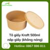 Tô giấy Kraft 500ml + nắp giấy (không nóng)