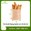 Túi Kraft đựng bánh mì 10×8×22