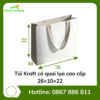 Túi Kraft có quai lụa cao cấp 26×10×22