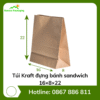 Túi Kraft đựng bánh sandwich 16×8×22