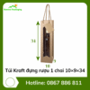 Túi Kraft đựng rượu 1 chai 10×9×34