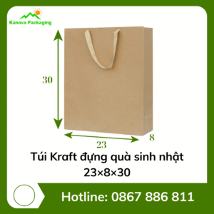 Túi Kraft đựng quà sinh nhật 23×8×30