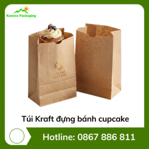 Túi Kraft đựng bánh cupcake