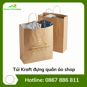 Túi Kraft đựng quần áo shop