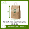 Túi Kraft A5 in logo thương hiệu 15×8×21