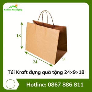 Túi Kraft đựng quà tặng 24×9×18