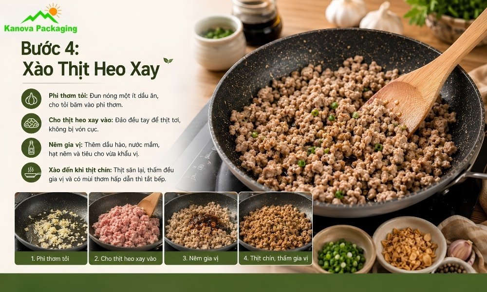 Xào Thịt Heo Xay