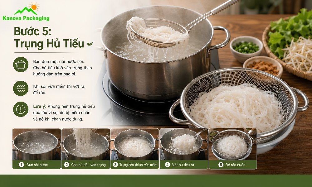 Trụng hủ tiếu