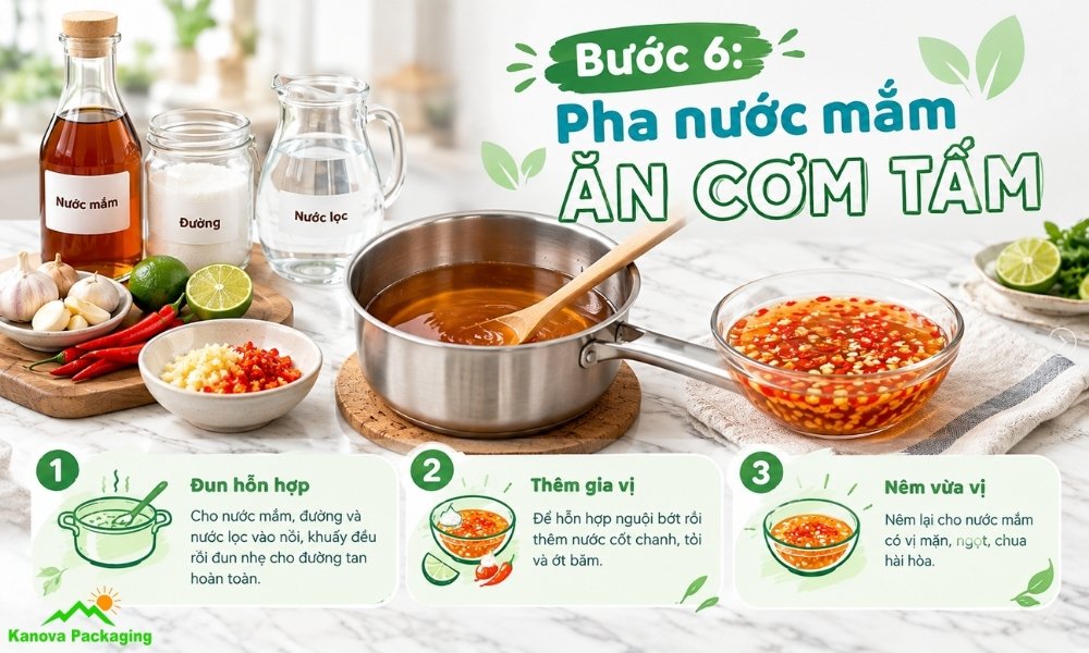 Pha nước mắm ăn cơm tấm