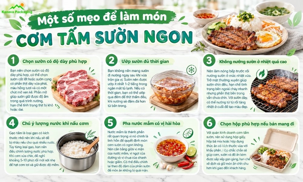 Một số mẹo để làm món cơm tấm sườn ngon