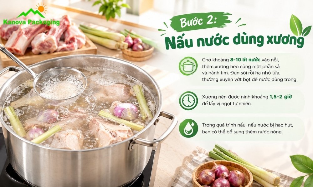 Nấu nước dùng xương