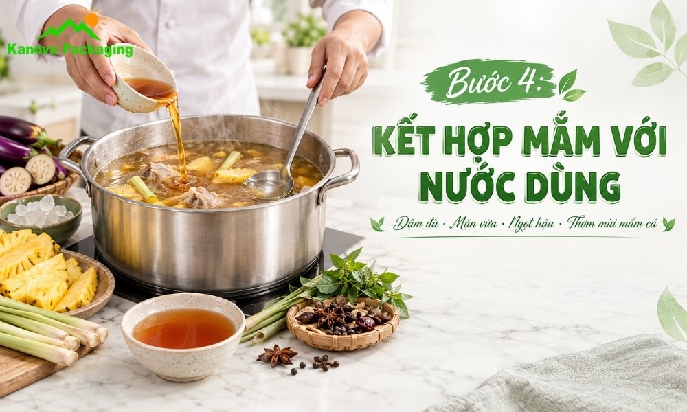 Kết hợp mắm với nước dùng