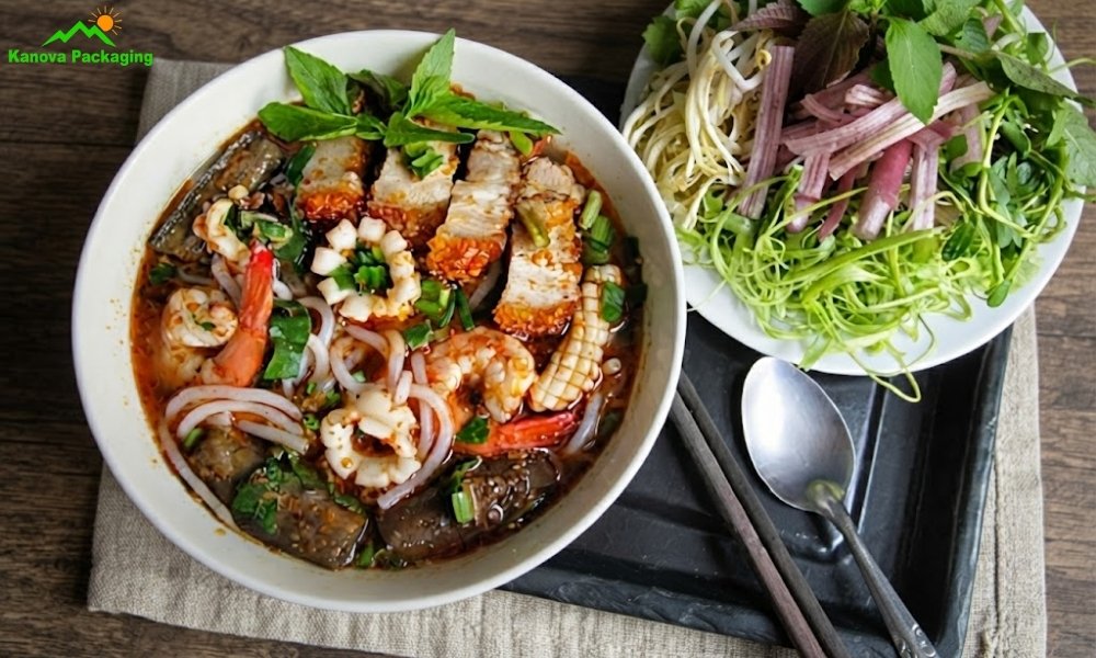 Hoàn thiện tô bún mắm